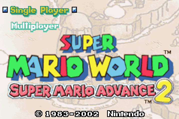 Super Mario Advance 2 Title Screen